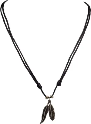 BlueRica Feathers on Adjustable Cord Necklace
