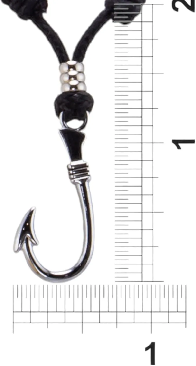 BlueRica Fish Hook on Adjustable Cord Necklace