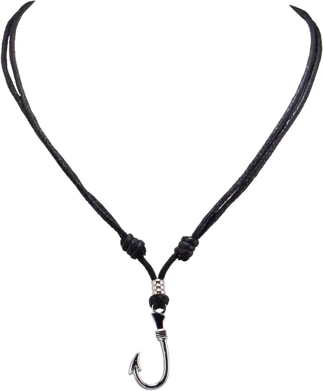 BlueRica Fish Hook on Adjustable Cord Necklace
