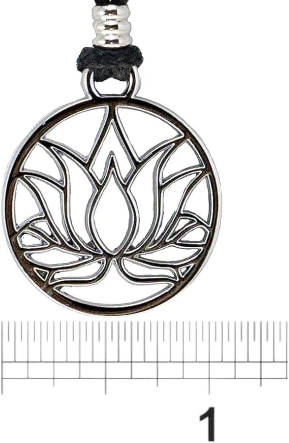 BlueRica Lotus Flower on Adjustable Cord Necklace