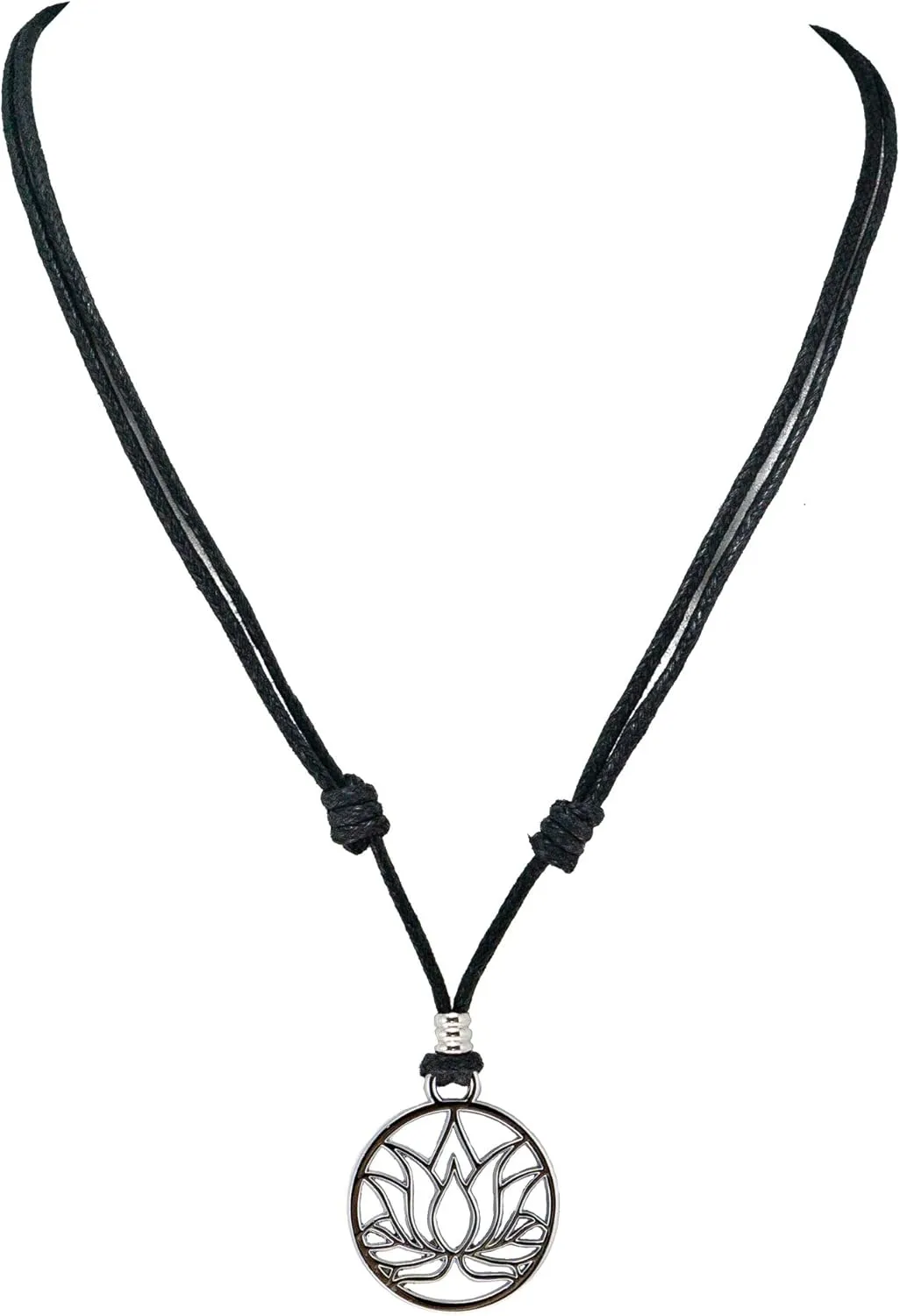 BlueRica Lotus Flower on Adjustable Cord Necklace