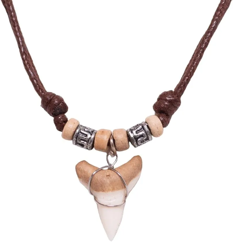 BlueRica Shark Tooth on Adjustable Cord Necklace (3L)