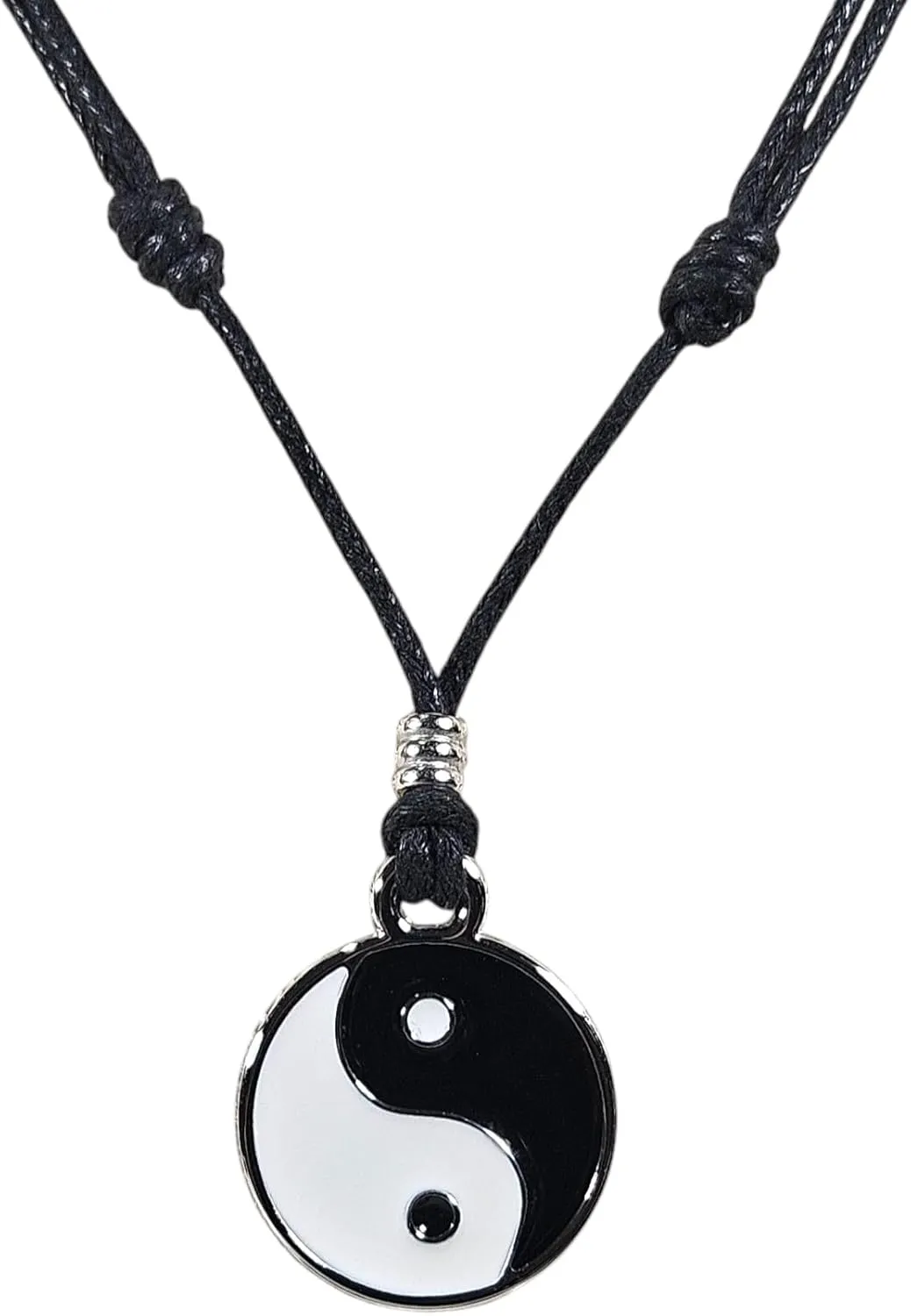 BlueRica Yin and Yang on Adjustable Cord Necklace