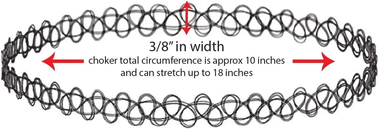 BodyJ4You 2PC Tattoo Choker Leather Necklace Set - 90s Choker Necklace for Women - 2000s Y2K Vintage Collar Neck Lace - Gothic Jewelry Emo Scene Accessories Punk Rock Femboy Statement