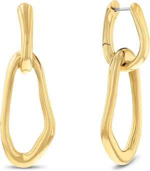 Calvin Klein Women's Jewelry - CK Statement Links Medium Dangle Earrings - Stainless Steel - Contemporary Fashion for Everyday Wear - Gift for Her