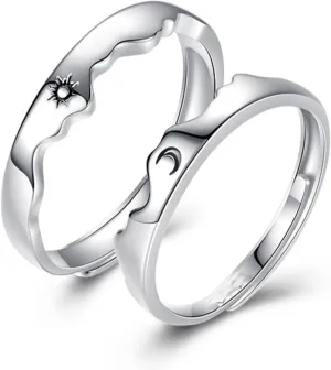 choice of all Matching Rings for Couples Sun and Moon Matching Rings for Woman Man Friendship Rings Promise Rings Set for Him and Her Valentine's Day Birthday Wedding Gifts