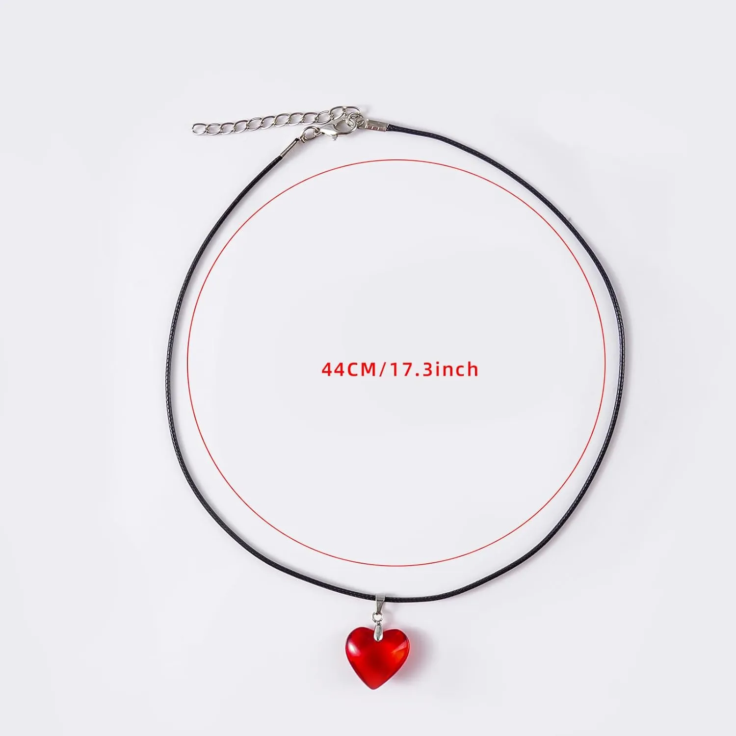 choyaxo Puffy Heart Choker Necklace Adjustable Trendy Jewelry for Women
