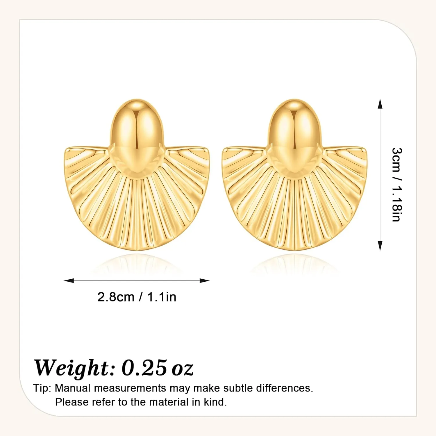 Chunky Gold/Silver Earrings for Women, Irregular Lightweight Statement Stud Earrings Vintage Jewelry Gifts for Women