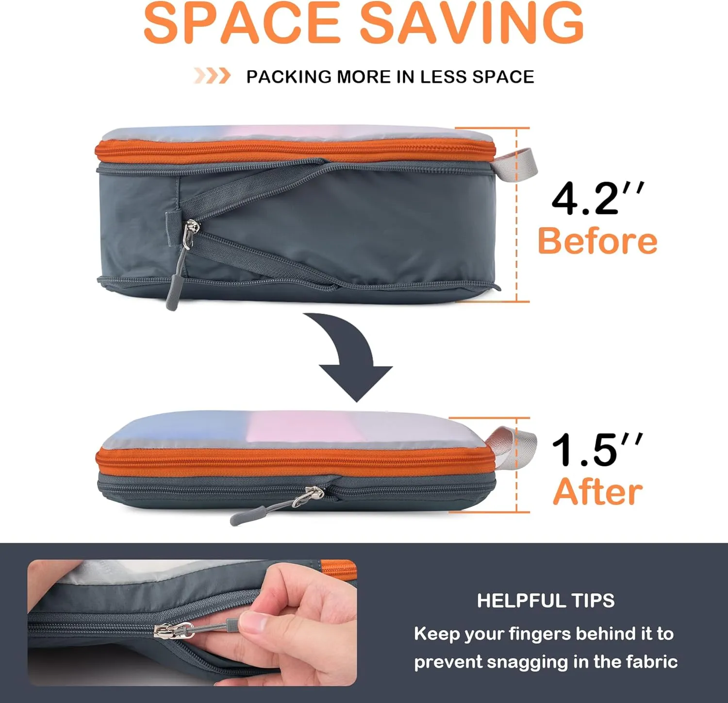 Cipway Compression Packing Cubes Mesh, Lightweight Luggage Organizer Bags with Laundry Bag, Toiletries Bag and Shoe Bag, Travel Essentials for Carry on Suitcase8 Pcs,Grey