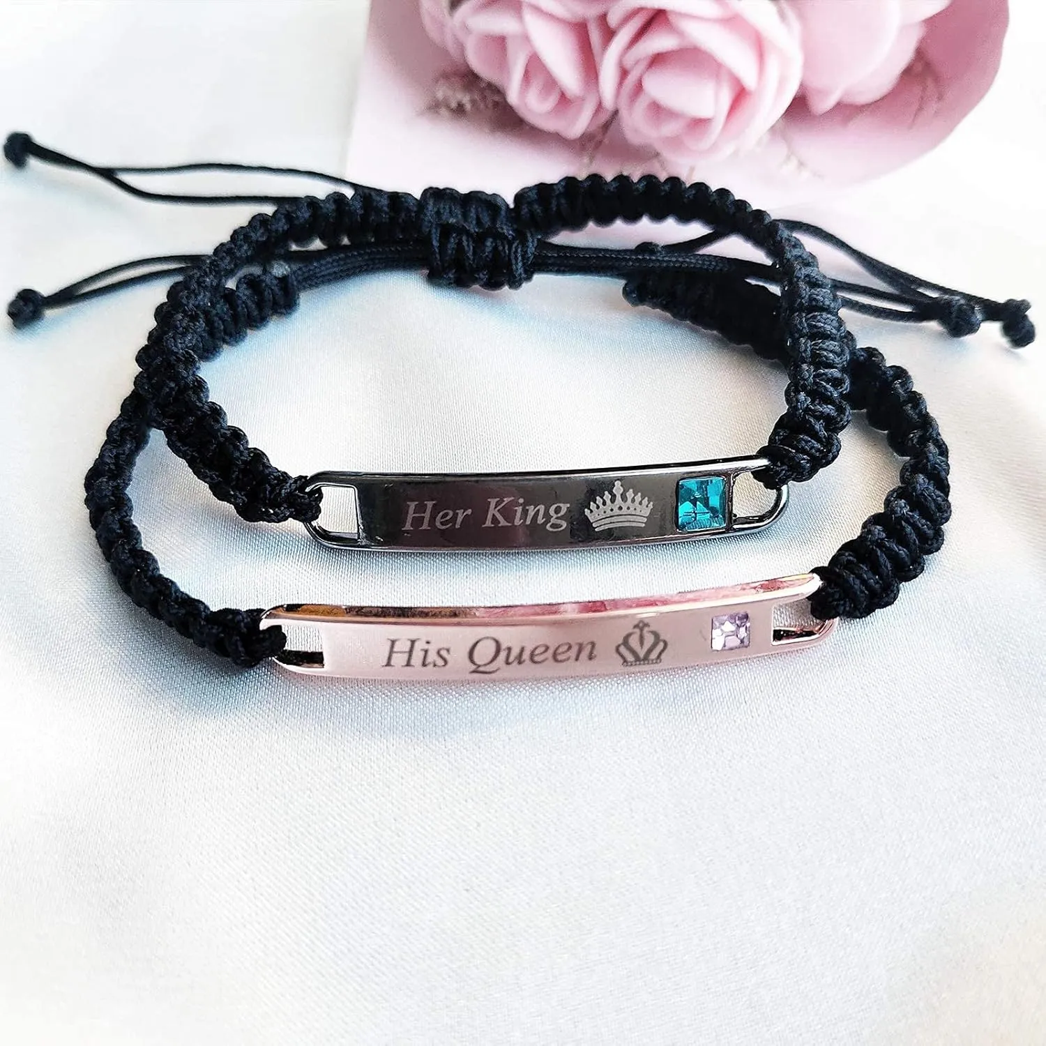 Couple Bracelet Long Distance Pulseras Para Mujer Matching Heart Couples Bracelets Necklaces Set for Bf Gf Couples Jewelry Set Couples Gifts for Him Her Wedding Gifts for Couples 2024