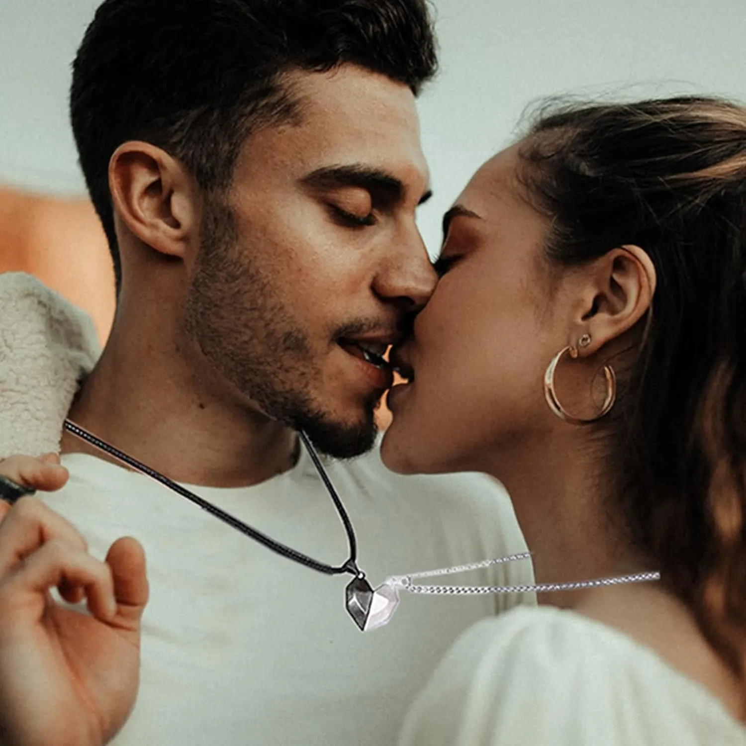 Couple Bracelet Long Distance Pulseras Para Mujer Matching Heart Couples Bracelets Necklaces Set for Bf Gf Couples Jewelry Set Couples Gifts for Him Her Wedding Gifts for Couples 2024