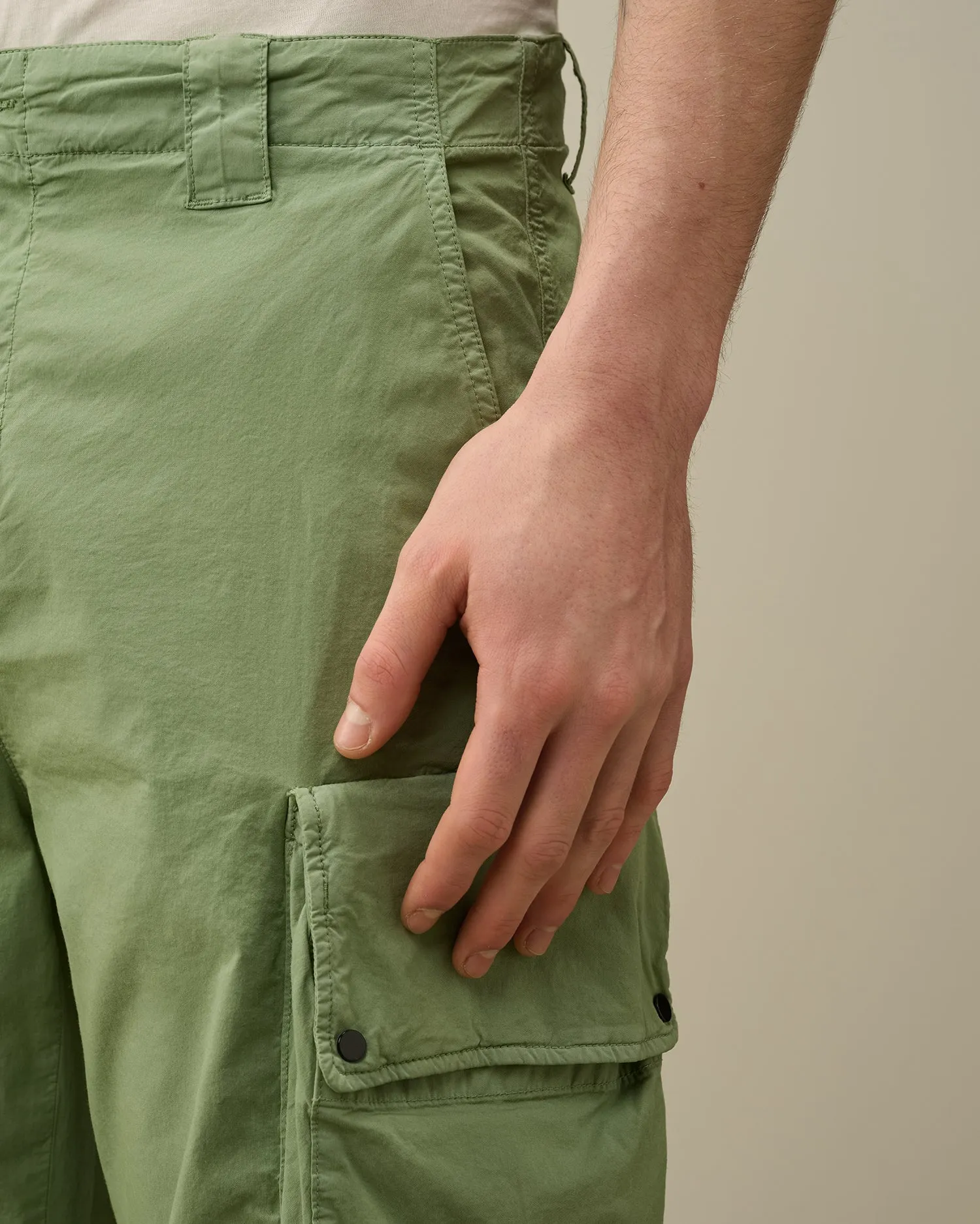 C.P. Company 295A Twill Stretch Shorts - Green