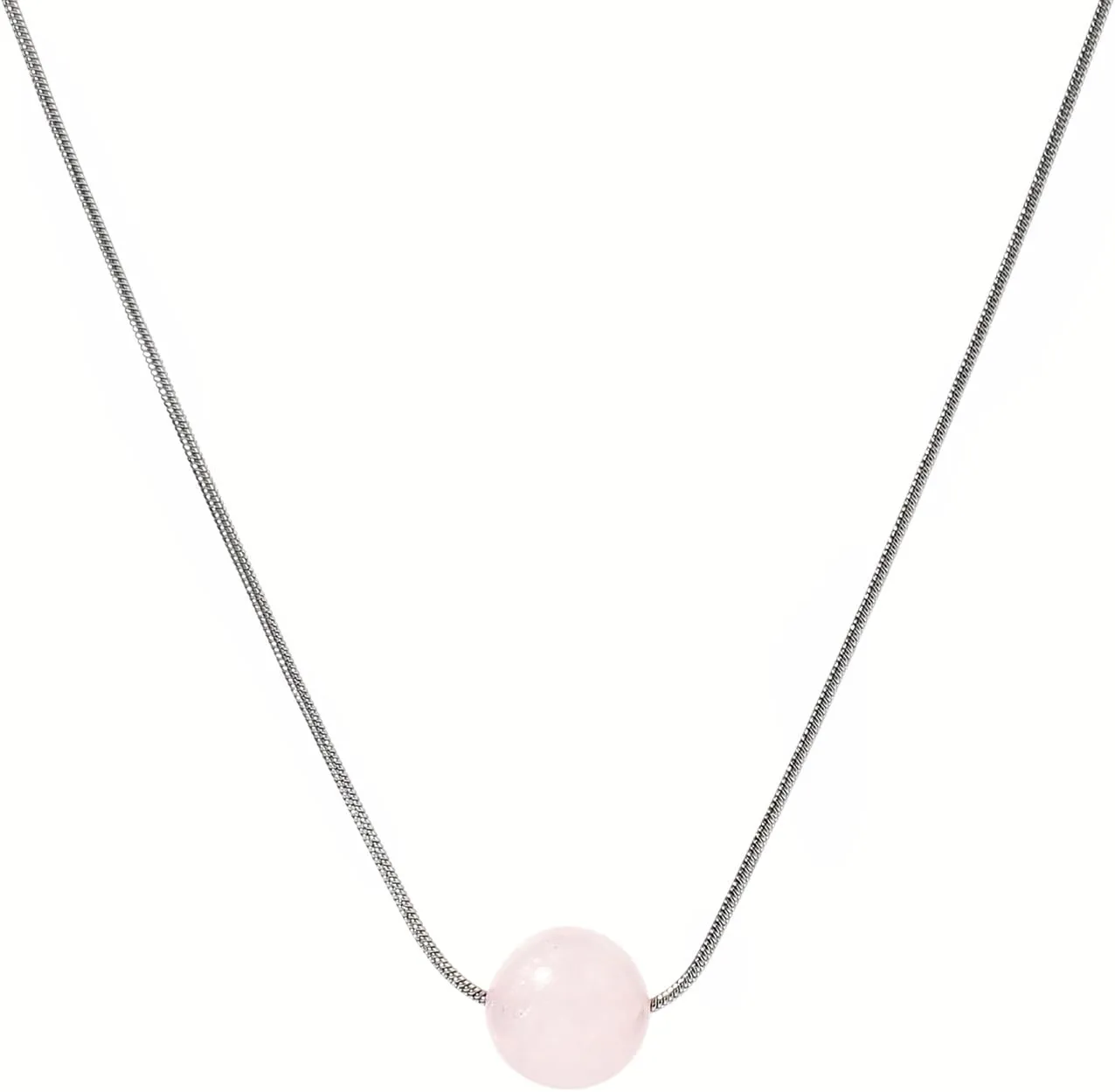 Crystal Necklaces for Women 10mm 18K Gold White Plated Crystal Pendant Natural Stone Necklace Adjustable Gemstone Necklace Healing Crystal Necklace Silver Necklaces for Women