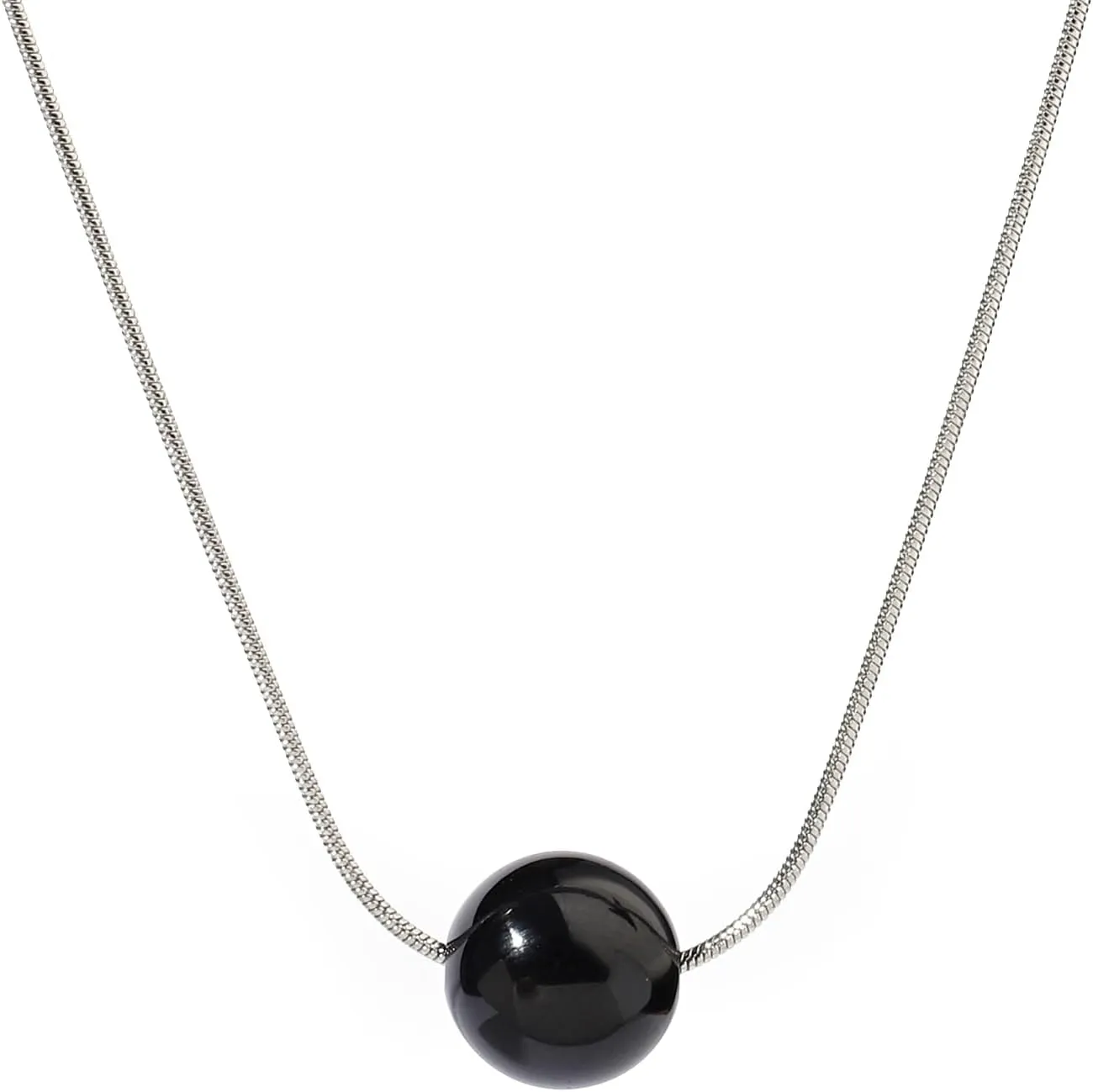 Crystal Necklaces for Women 10mm 18K Gold White Plated Crystal Pendant Natural Stone Necklace Adjustable Gemstone Necklace Healing Crystal Necklace Silver Necklaces for Women