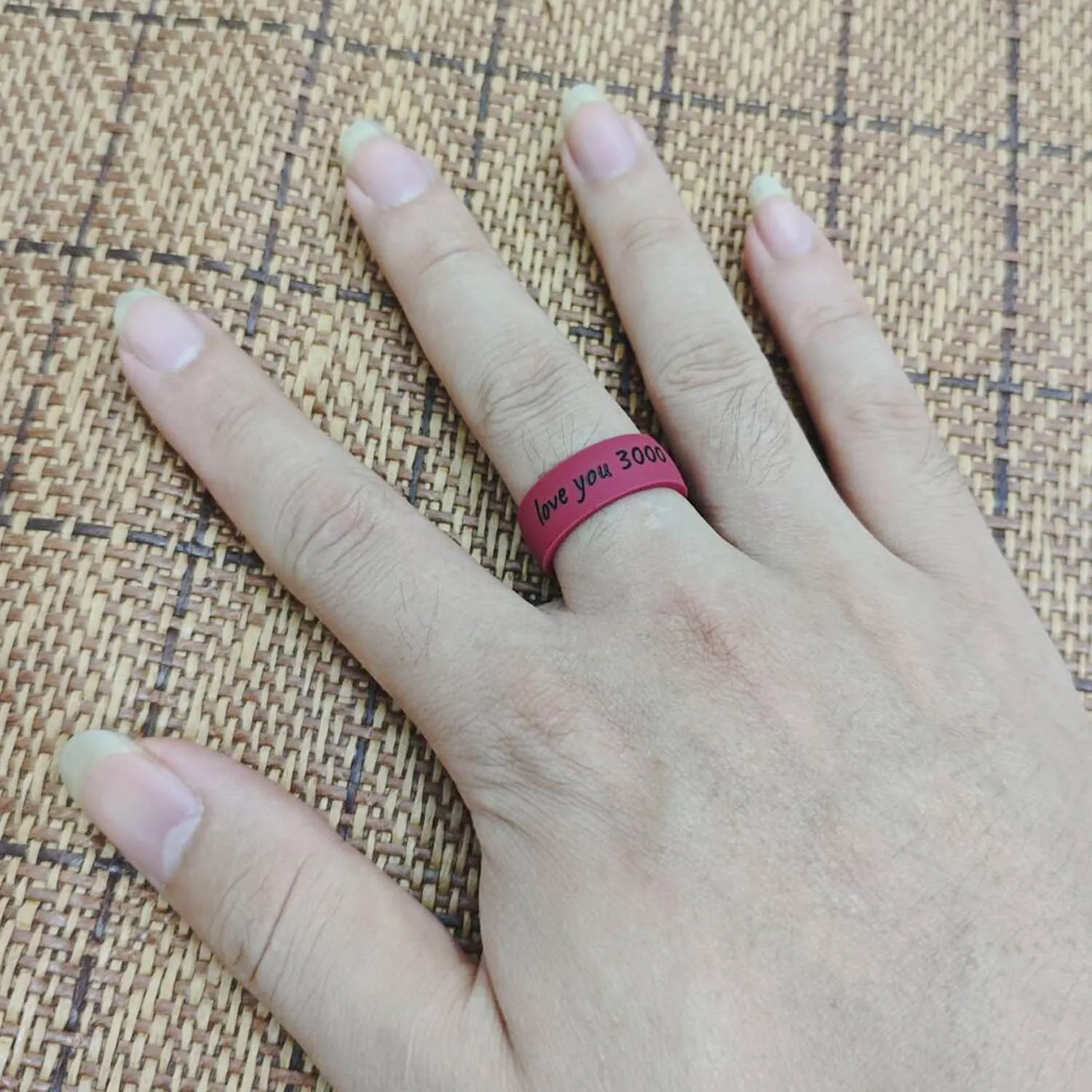 Custom Logo Long Distance Relationship Couple Silicone Rings 8mm Flat Ring-Yoga Inspirational Rings-Christian Jesus Cross Faith Rings-Engagement Rings,Size 7-14