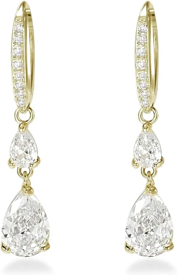 Dainty Gold Huggie Hoop Earrings Trendy CZ Diamond Dangle Drop Earrings Hypoallergenic Jewelry for Women