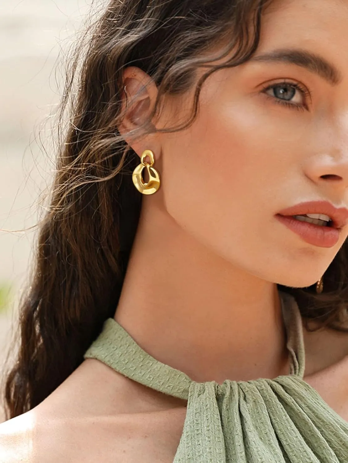 Dainty Small Ear Cuff for Women - Trendy 14K Gold Plated CZ Non Piercing Cartilage Earring Set Jewelry Gift