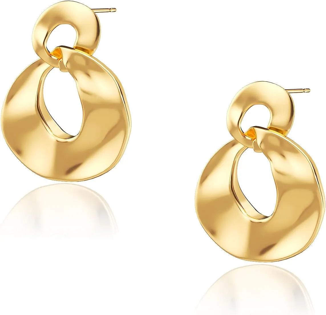 Dainty Small Ear Cuff for Women - Trendy 14K Gold Plated CZ Non Piercing Cartilage Earring Set Jewelry Gift