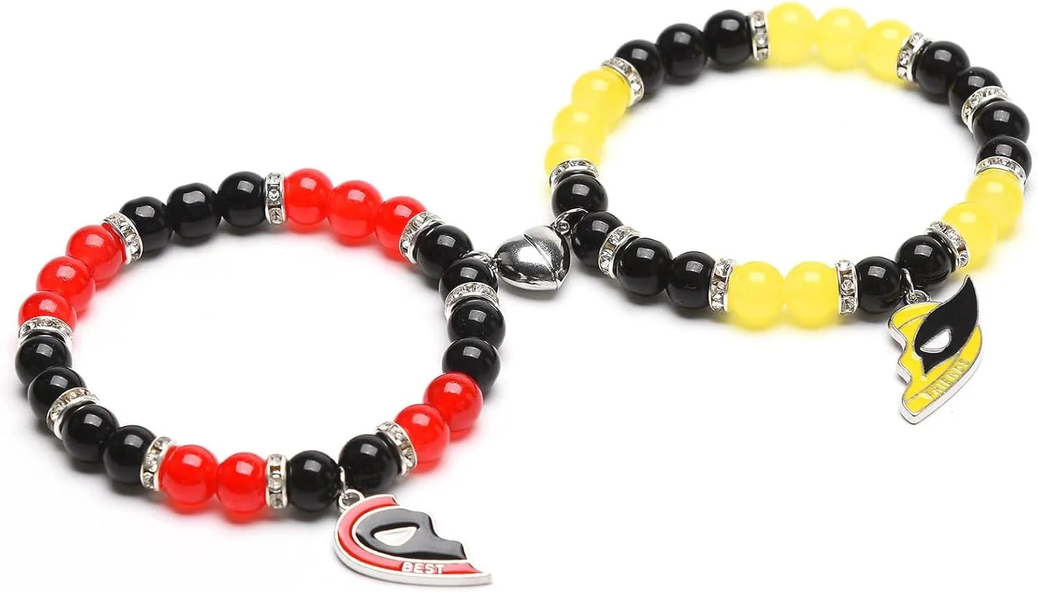 Deadpool and Wolverine Best Friend Matching Bracelets For Soulmate Boyfriend Girlfriend,Friendship Bracelets for Couples BFF Bestie, Cute Bracelets Gifts To Daughter Sister