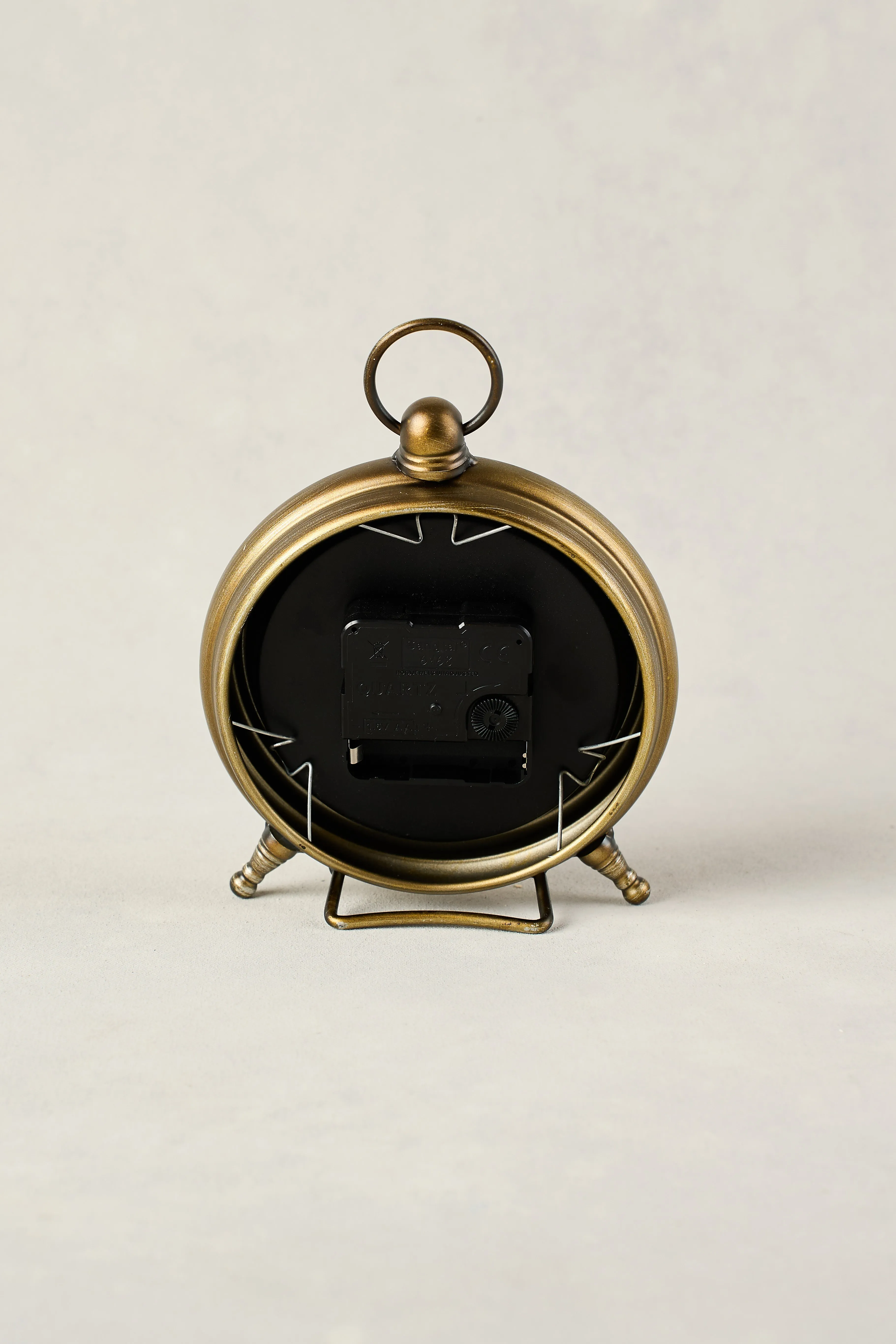 Desk Clock Antique Gold
