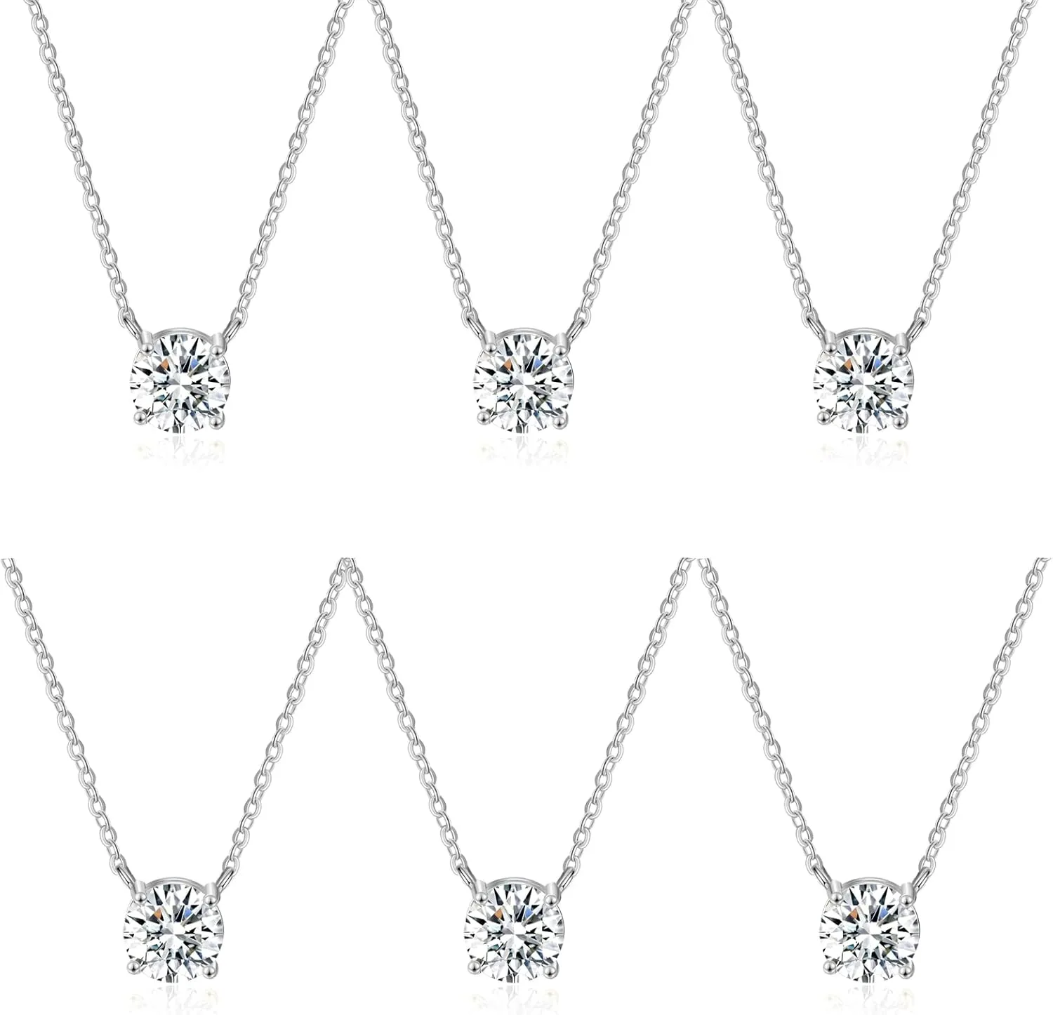 DHQH Bridesmaid Proposal Gifts CZ Tearsdrop Earrings Necklace Set Crystals Pendant Necklaces Jewelry Sets for Bridal Bridesmaids Prom Wedding