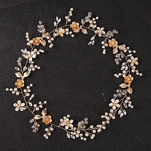 Diamond Tiara Luxury Pearl Crystal Headband Wedding Hair Rattan Headband Bridal Tiara Rhinestone Pageant Hair Accessories Bridal Hair Accessories