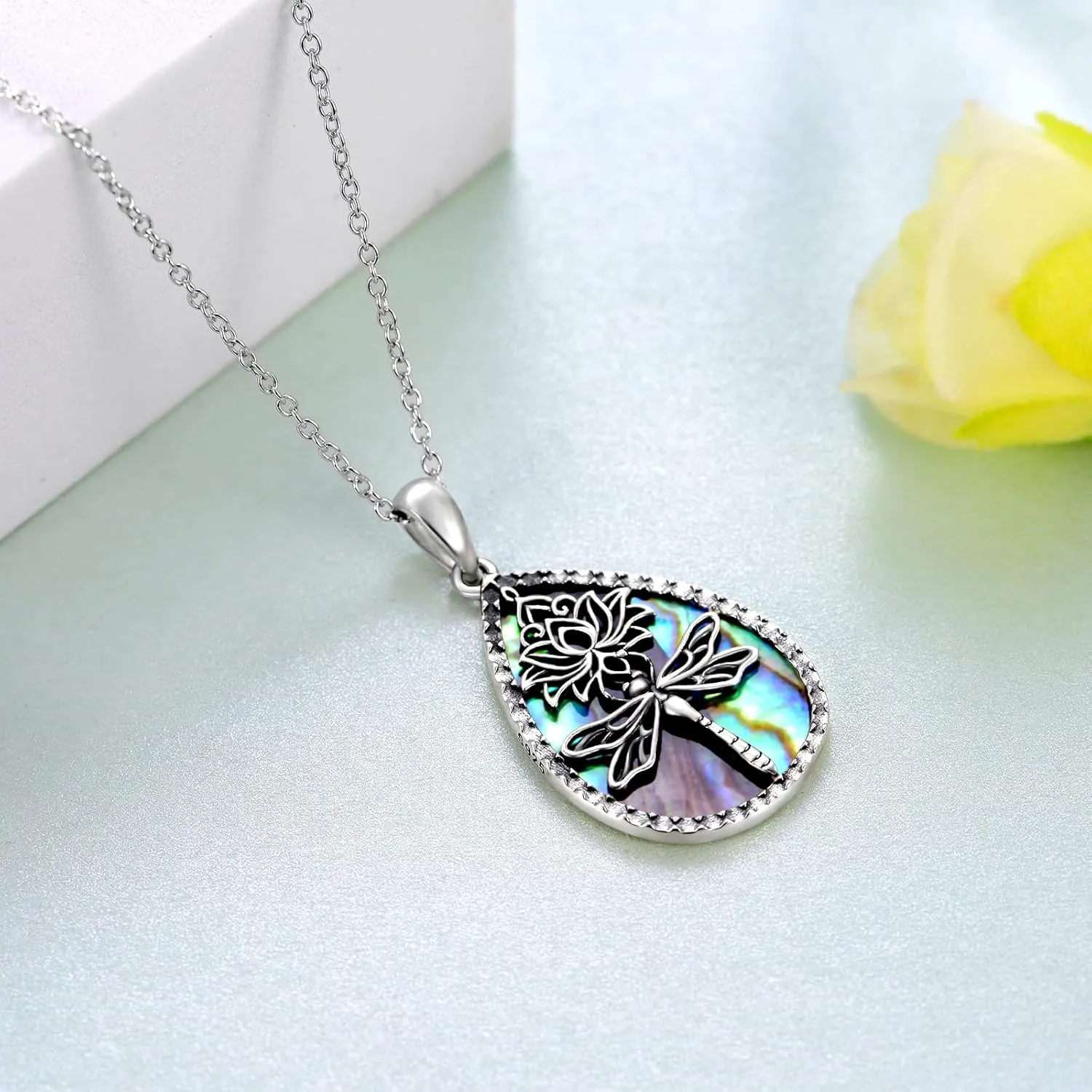 Dragonfly/Butterfly/Owl Necklaces for Women 925 Sterling Silver Moonstone Witch/Evil Eye/Celtic Cross Pendant Necklaces Boho Jewelry Gifts for Women