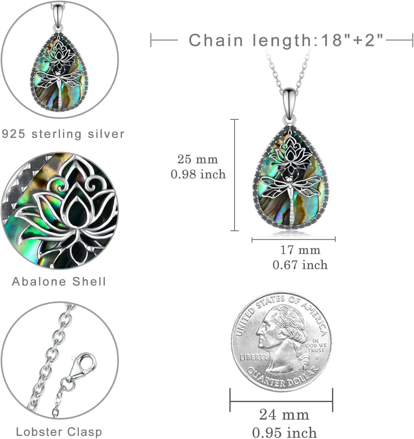 Dragonfly/Butterfly/Owl Necklaces for Women 925 Sterling Silver Moonstone Witch/Evil Eye/Celtic Cross Pendant Necklaces Boho Jewelry Gifts for Women