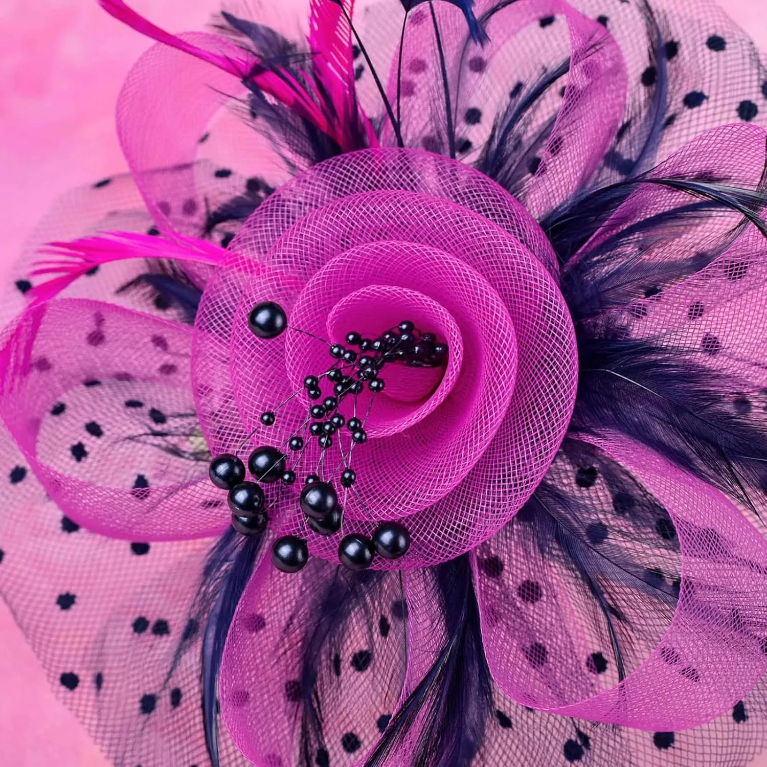 Fascinator Hats for Women Tea Parties Hats Fascinators Kentucky Hat Wedding Carnival Feathers Headband