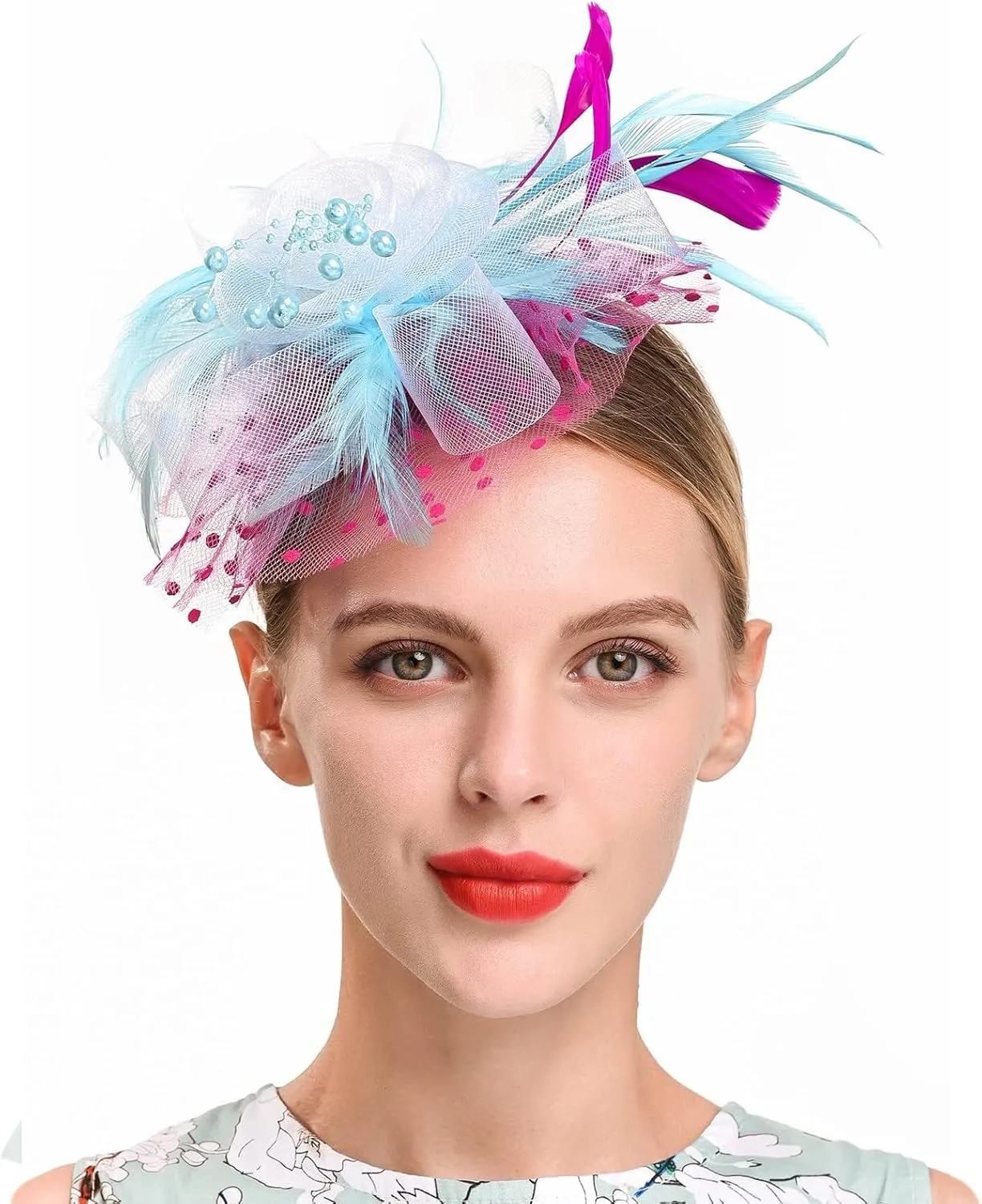 Fascinator Hats for Women Tea Parties Hats Fascinators Kentucky Hat Wedding Carnival Feathers Headband