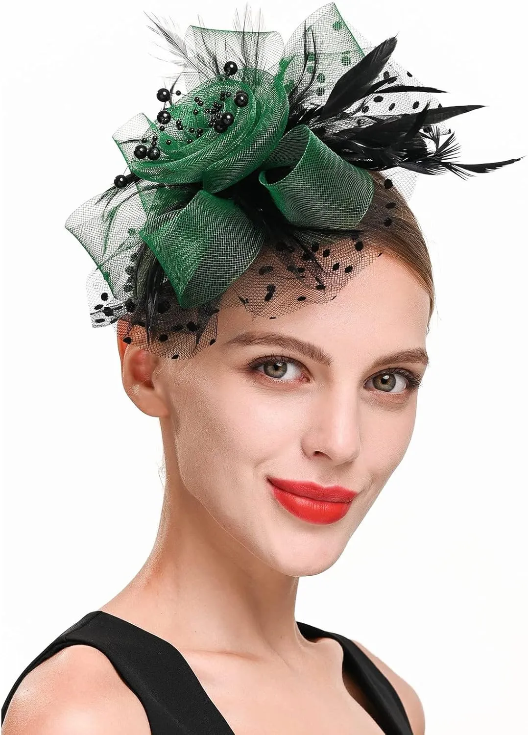 Fascinator Hats for Women Tea Parties Hats Fascinators Kentucky Hat Wedding Carnival Feathers Headband