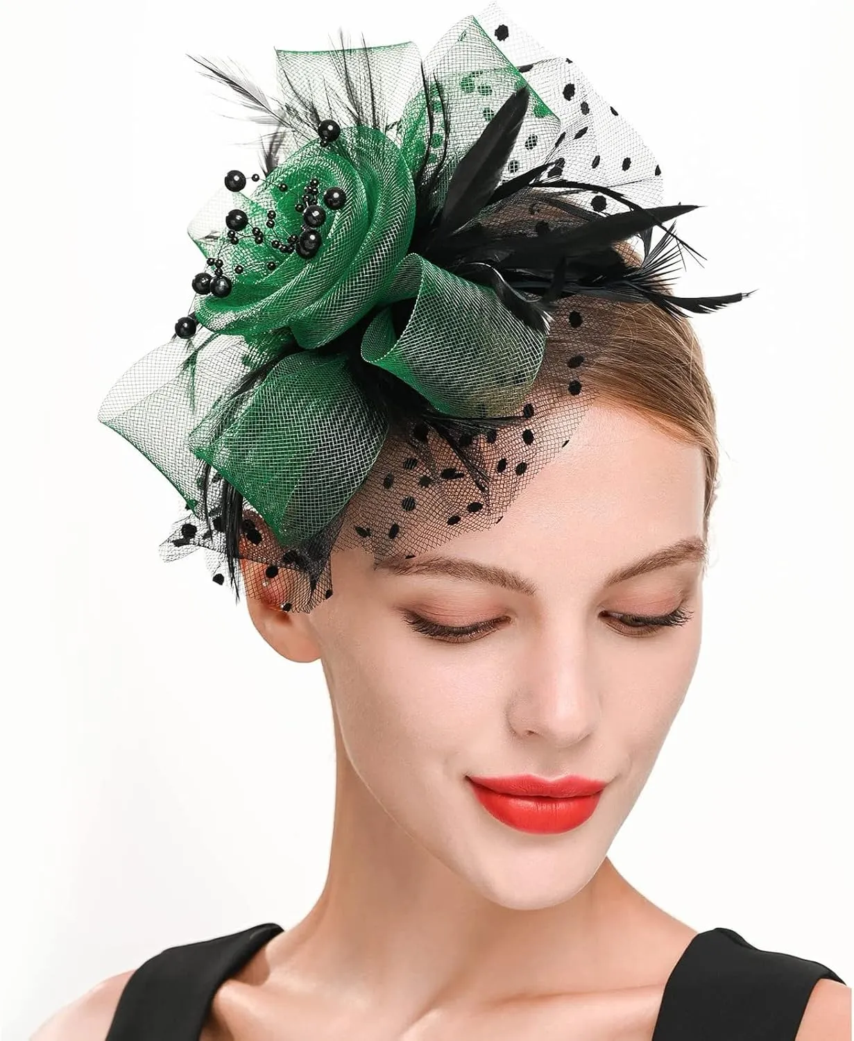 Fascinator Hats for Women Tea Parties Hats Fascinators Kentucky Hat Wedding Carnival Feathers Headband