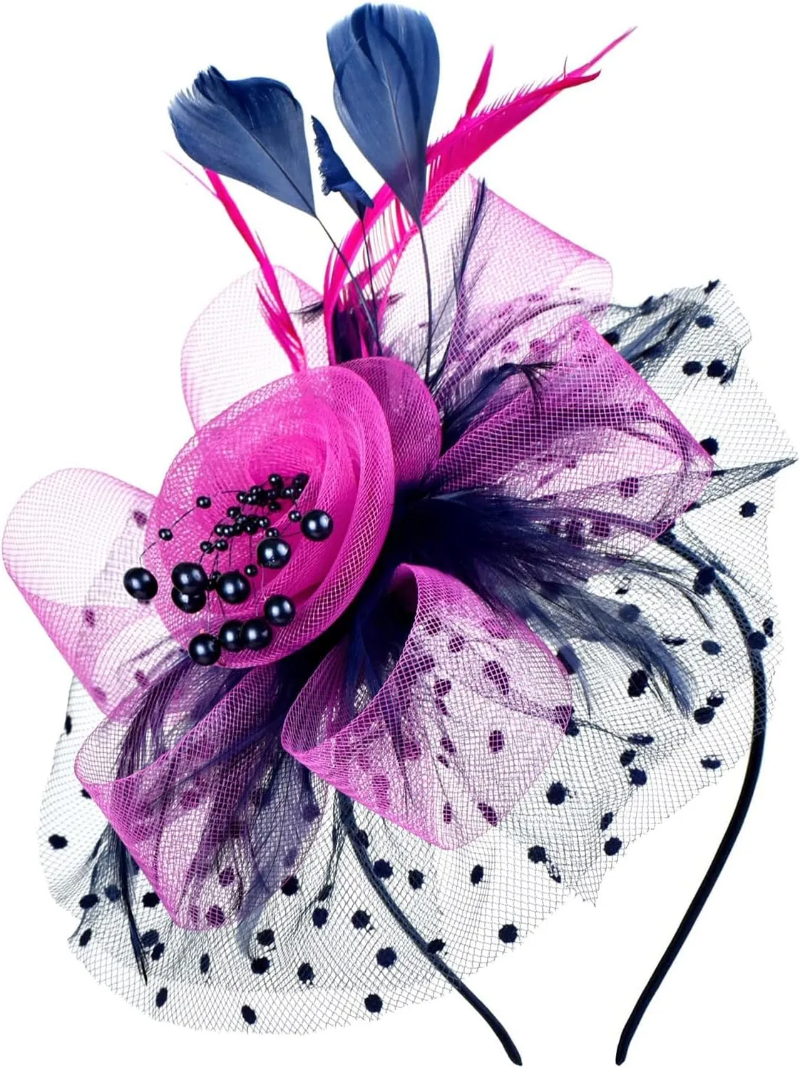 Fascinator Hats for Women Tea Parties Hats Fascinators Kentucky Hat Wedding Carnival Feathers Headband