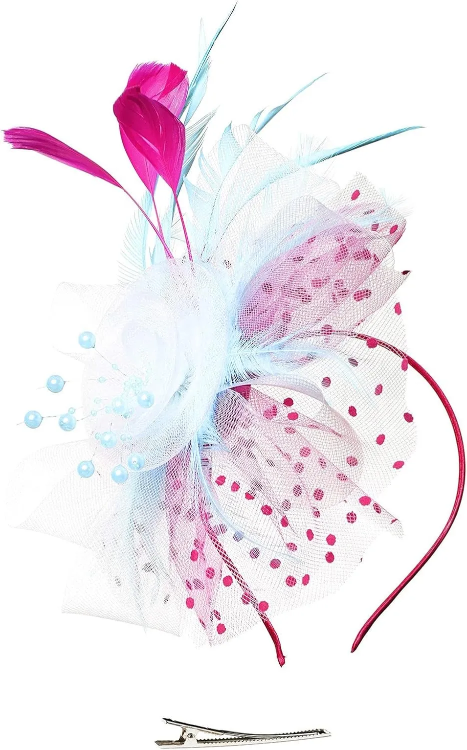 Fascinator Hats for Women Tea Parties Hats Fascinators Kentucky Hat Wedding Carnival Feathers Headband