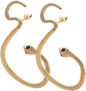 Fashionable Snake Ear Cuffs Women's Piercing Earrings Stylish Clip for Birthday Bar Wedding Christmas Halloween