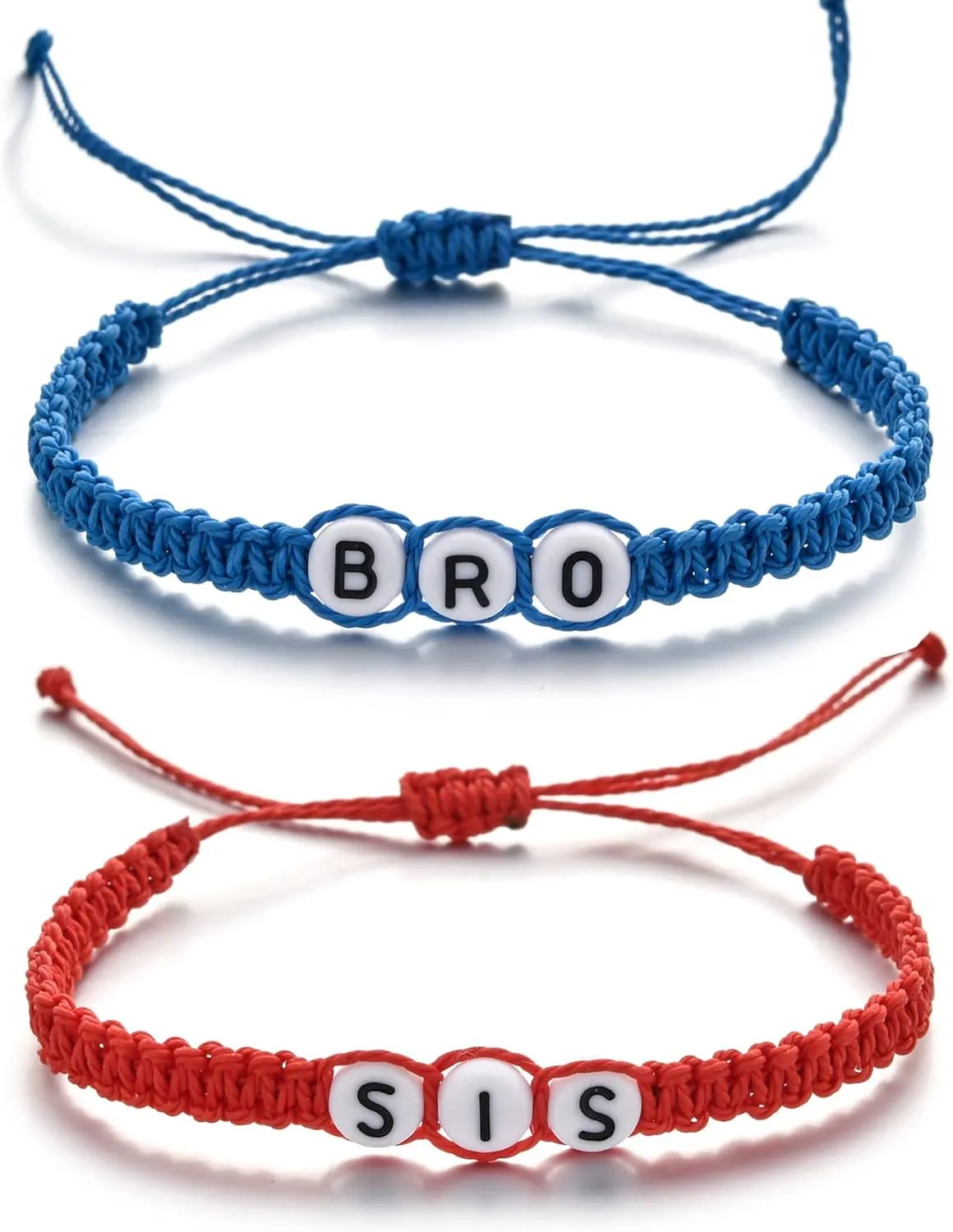 Fathers Day Birthday Christmas Dad Mom Brother Sister Bracelet Adjustable Handmade String Bracelet Gifts (Adjustable size - suitable for 14cm-20cm wrist length)