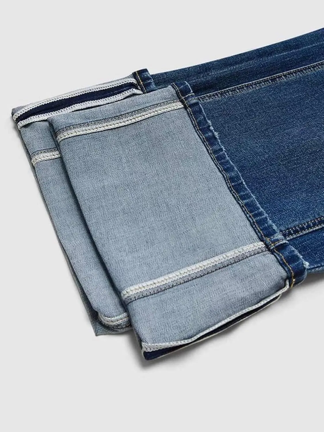 Flamingals Mid Rise Straight Leg Baggy Jeans for Women Plus Size High Stretch Roll Hem Wash Trendy Denim Jeans