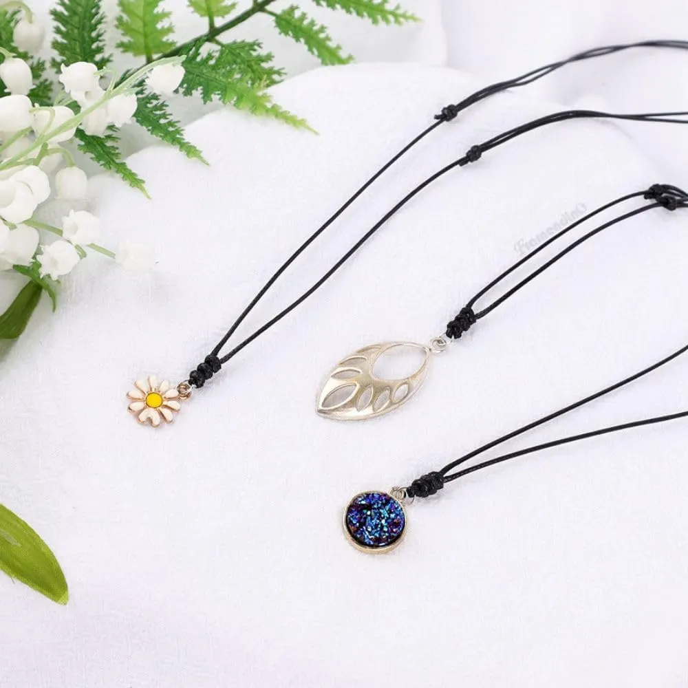 Framendino, Adjustable Necklace Cord for Pendants Necklace Adjustable Rope With Metal Ring for Women Men