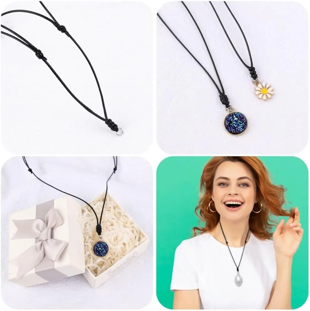 Framendino, Adjustable Necklace Cord for Pendants Necklace Adjustable Rope With Metal Ring for Women Men