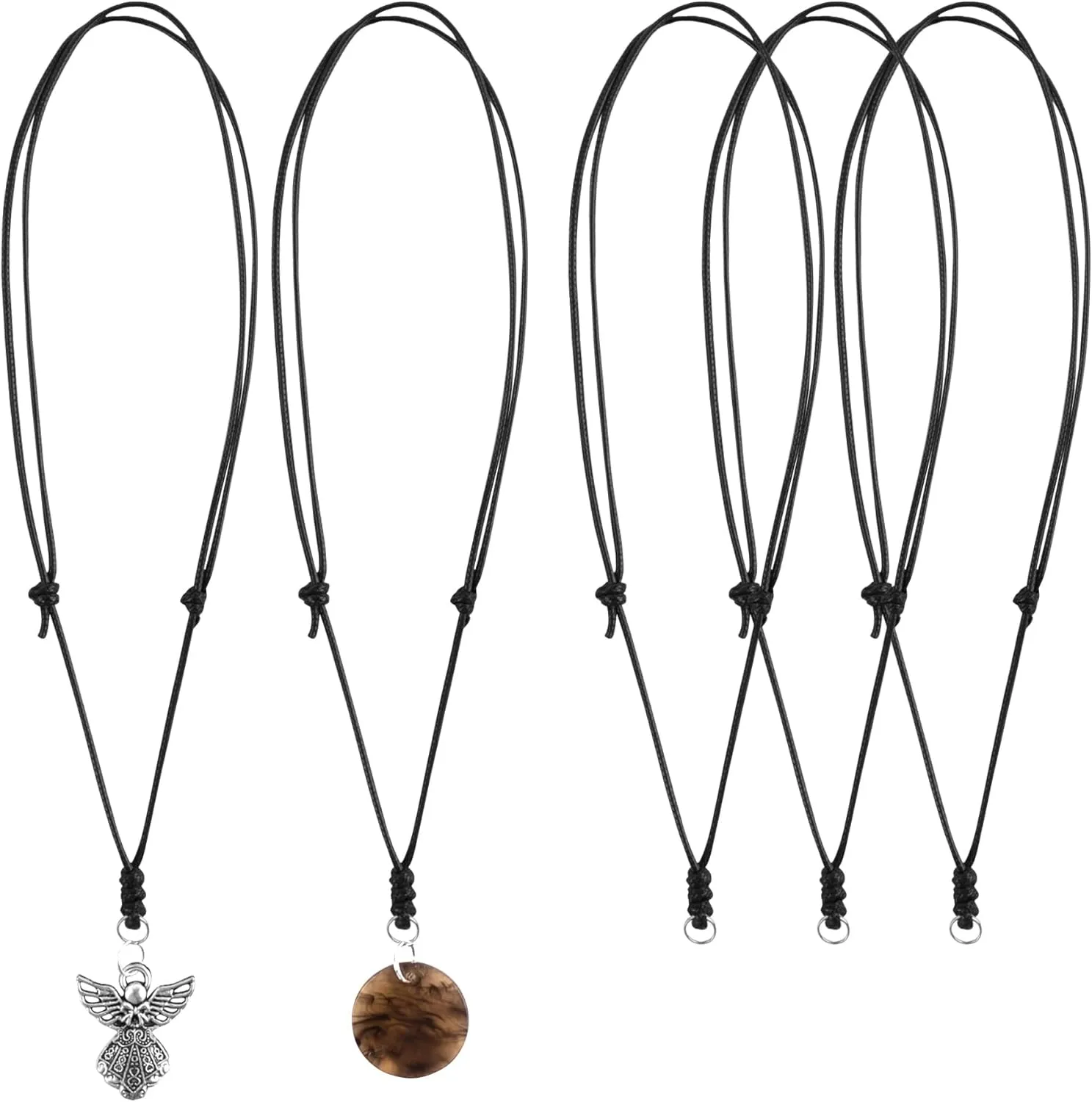 Framendino, Adjustable Necklace Cord for Pendants Necklace Adjustable Rope With Metal Ring for Women Men