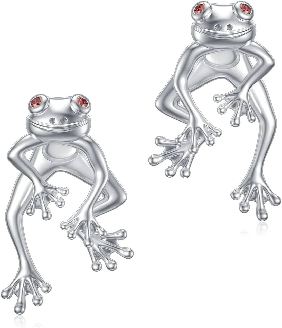 Frog Earrings 925 Sterling Silver Stud Earrings Cute Fun Funny Earrings Animal Earrings Frog Jewelry for Women