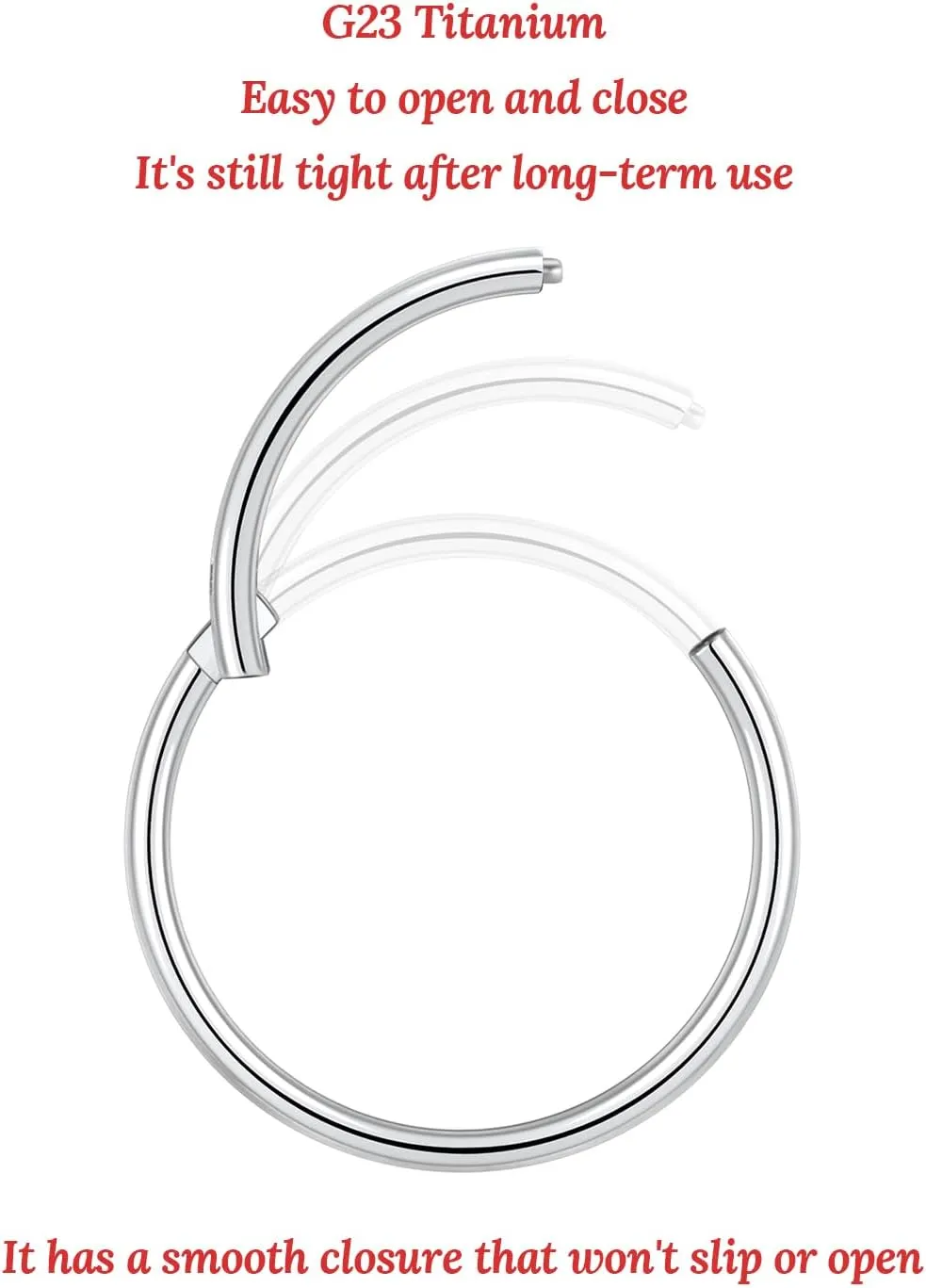 FUNLMO 20G Nose Rings Titanium Nose Piercings Nose Studs Nose Piercing Jewelry Nose Rings Hoops Helix Cartilage Daith Tragus Rook Conch Piercing Jewelry Sleeper Earrings