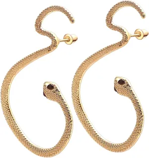 GALPADA Fashion Snake Shape Ear Cuff Earrings for Women Light Weight Piercing Ear Bone Clips Stylish Trendy Jewelry