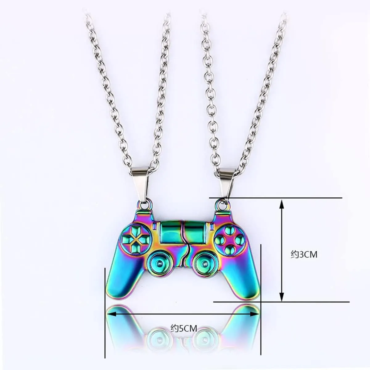 Game Controller Couple Matching Pendant Necklace for Men Women Friendship Best Friends Magnet Game Console Handle Sister Street Hiphop Jewelry
