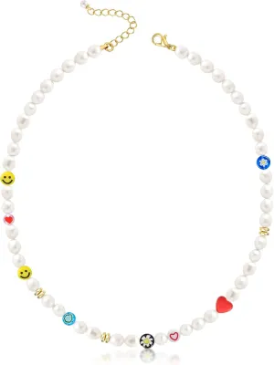 Genuine Pearl Necklace for Teen Girls/Women/Men, 16 Inches Choker/ 20 Inches Necklace, Unique Jewelry Gifts