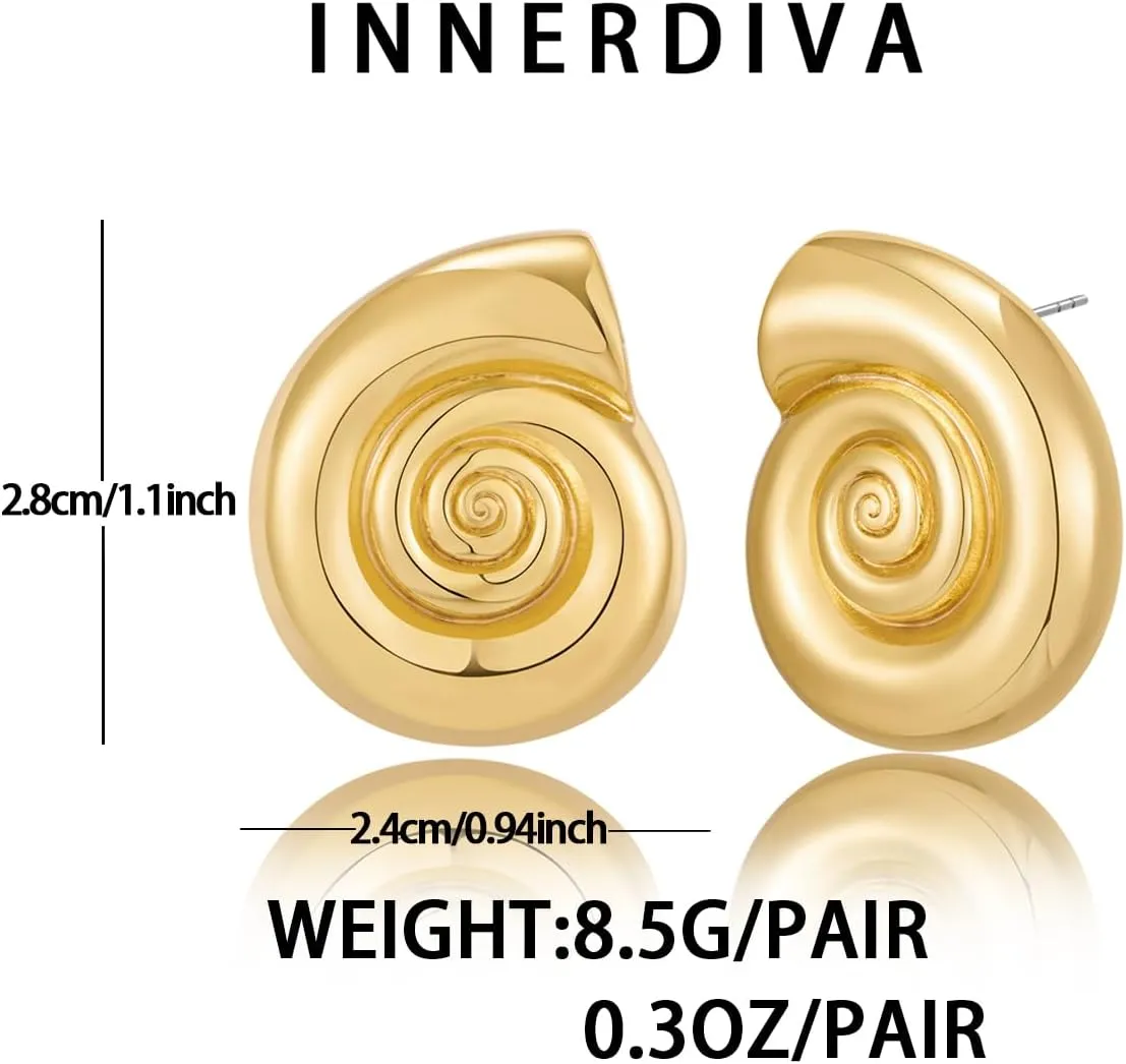 Gold Boho Ocean Earrings, Shell Earrings Seashell Stud Earrings Beach Jewelry Gifts for Women