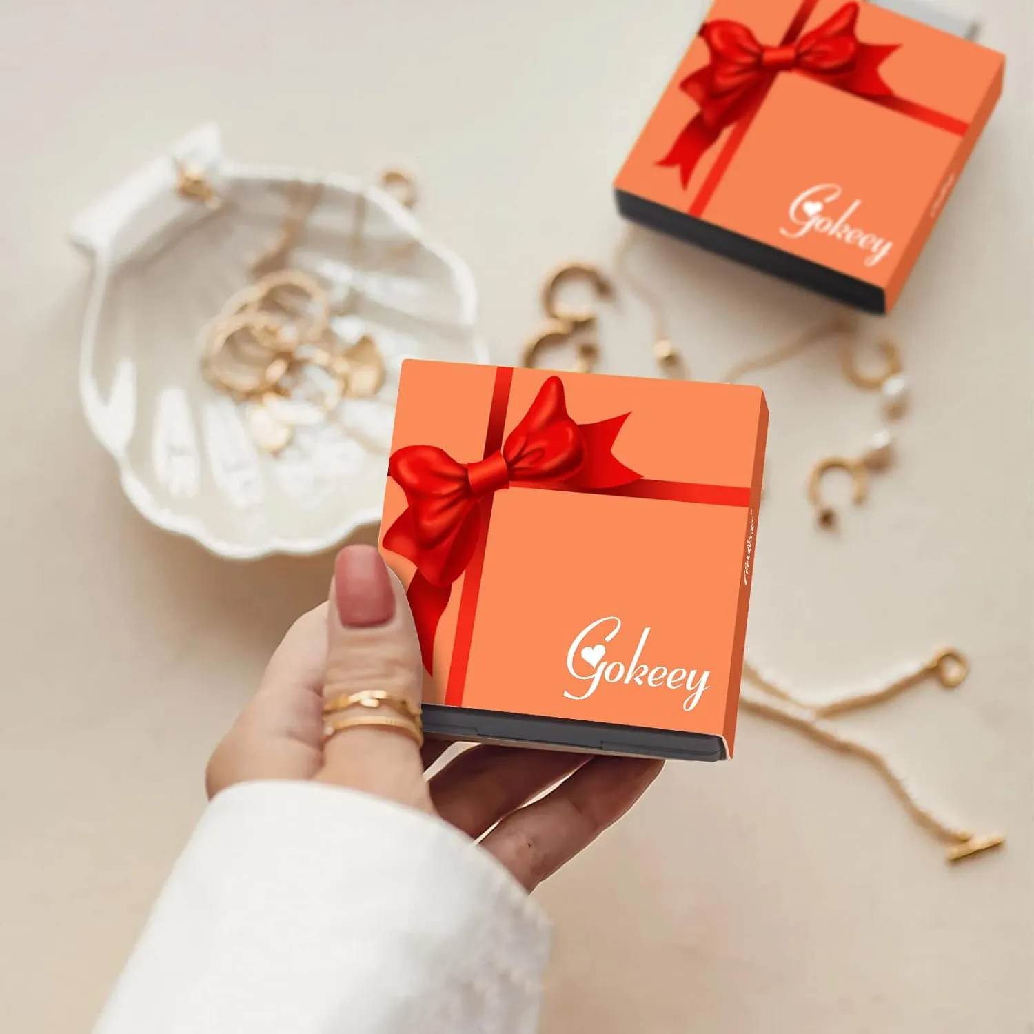 Gold Bracelets for Women Trendy,14K Real Gold Plated Dainty Stackable Paperclip Cuban Link Chain Bracelets,Cuff Bracelets Jewelry Set Adjustable 7" 2"
