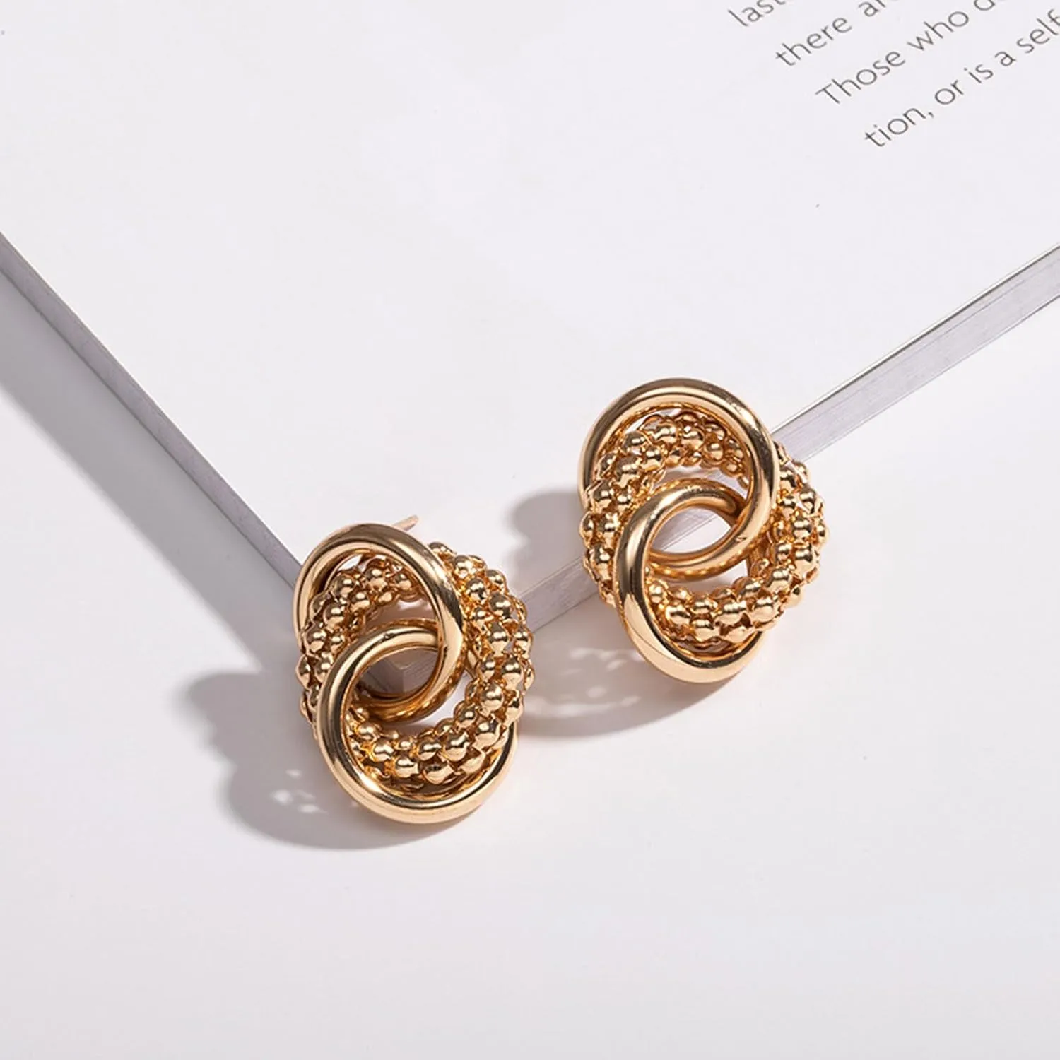 Gold Chunky Dangle Earrings For Women Gold Stud Geometric Earrings Vintage Drop Earrings Long Link Dangle Earrings Jewelry Gift