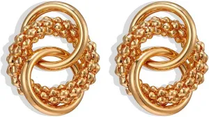 Gold Chunky Dangle Earrings For Women Gold Stud Geometric Earrings Vintage Drop Earrings Long Link Dangle Earrings Jewelry Gift