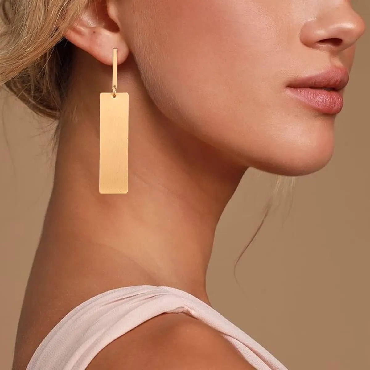 Gold Drop Dangle Earrings Long Dangle Earrings for Women Geometric Earrings